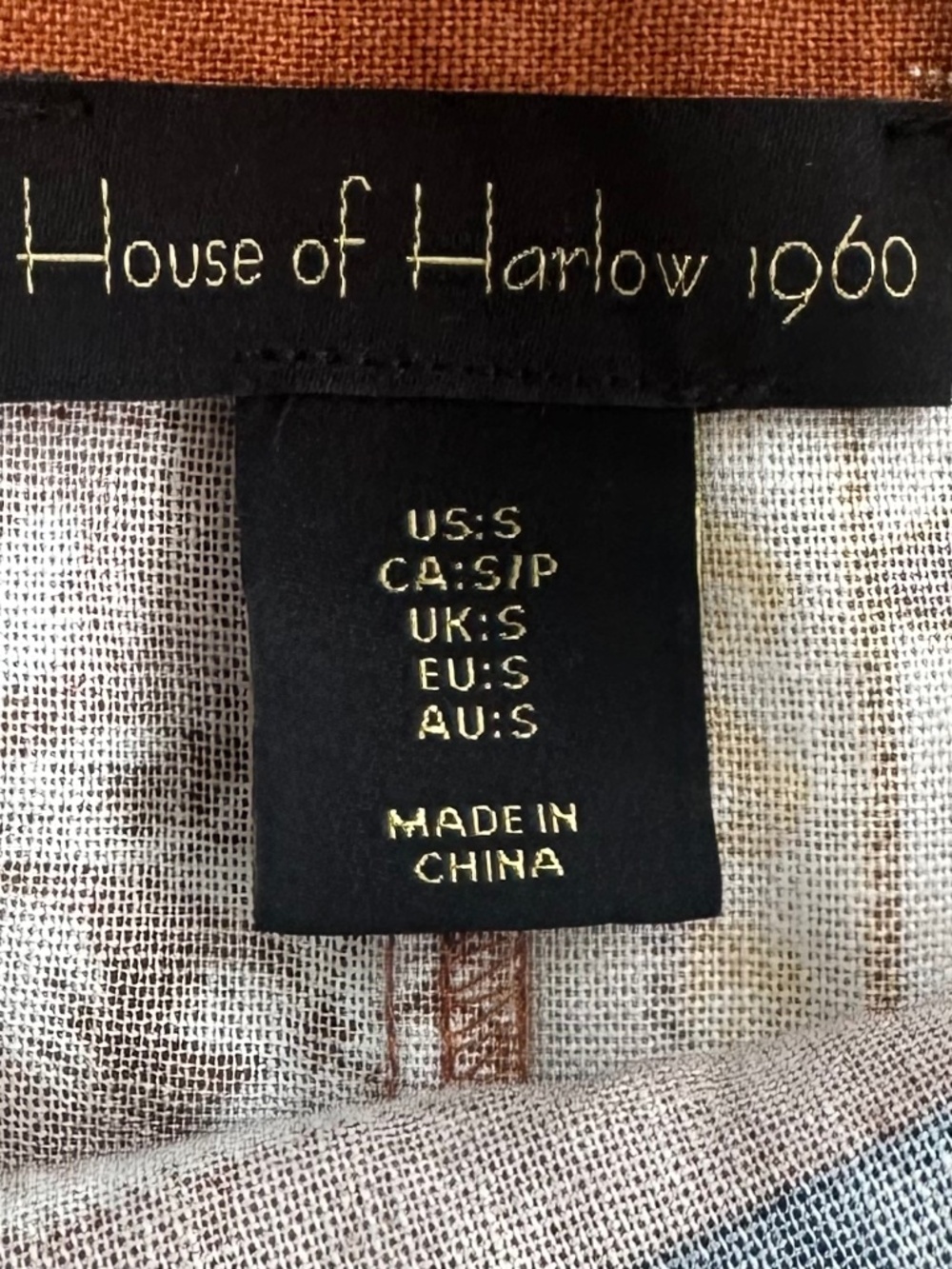 House of Harlow 1960 Linen Floral Patchwork Faux Wrap Midi Skirt Small Boho - Picture 7 of 13
